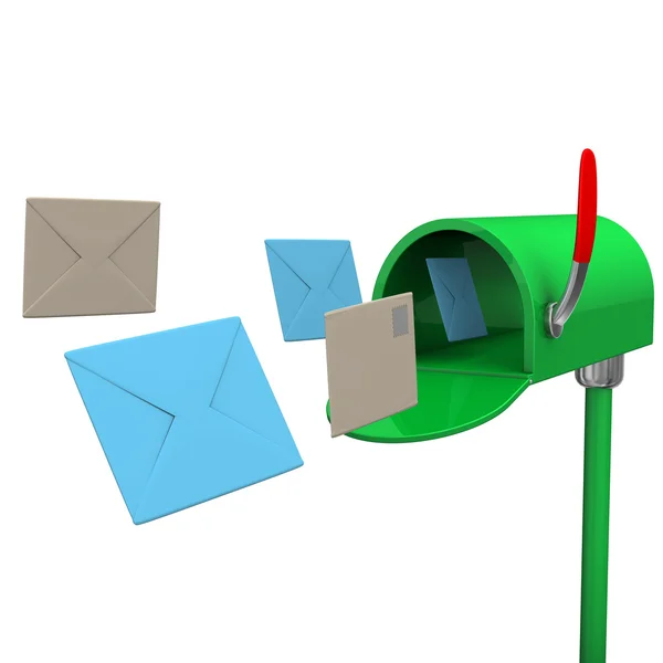 Γραμματοκιβώτιο με γράμματα — Φωτογραφία Αρχείου