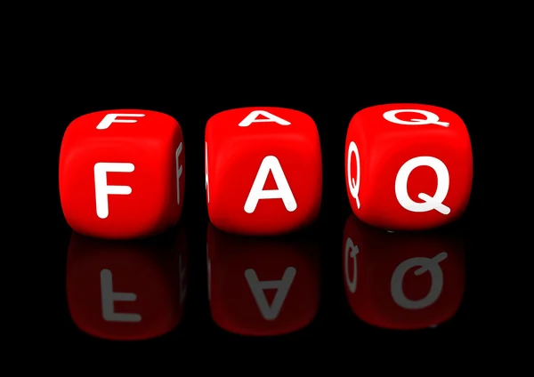 FAQ red cubes — Stock Photo, Image