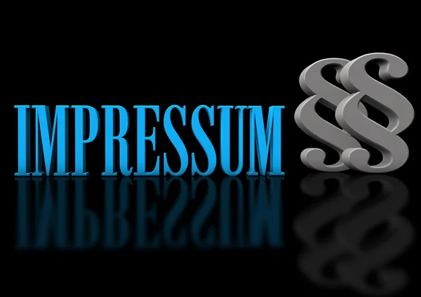 Impressum — Stockfoto