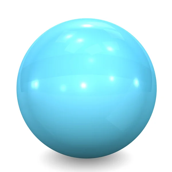 Bola de vidro azul — Fotografia de Stock