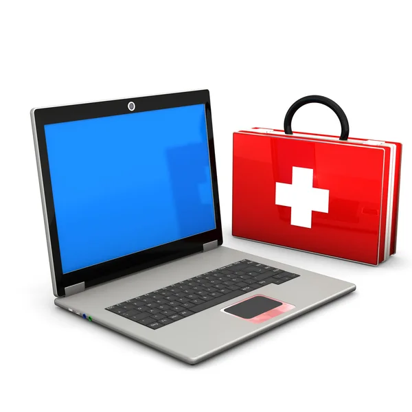 First Aid Laptop — Stock Photo, Image