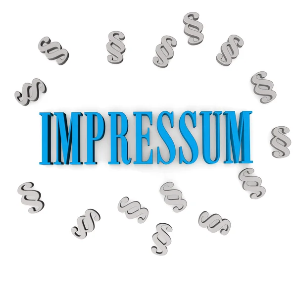 Impressum Blu Grigio — Foto Stock