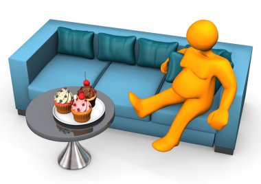 Lazy And Fat Cupcakes clipart