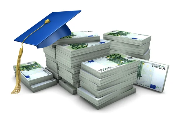 Graduation Cap Money — Stock Photo, Image