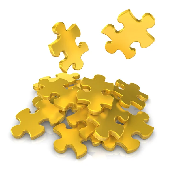 Golden Puzzles — Stock Photo, Image