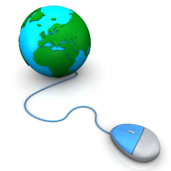 PC Mouse Globe — Stock Photo, Image