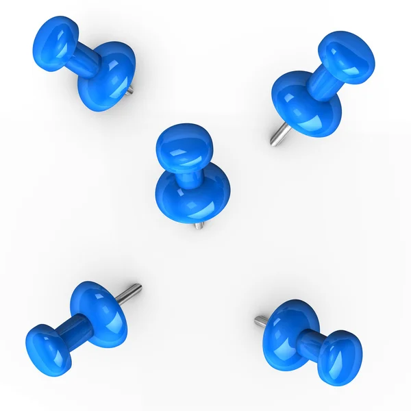 Blue Thumbtacks — Stock Photo, Image