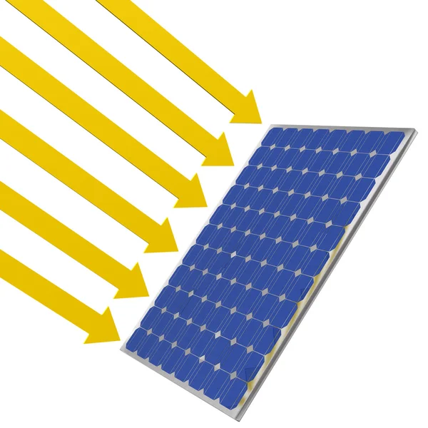 Solpanel solljus — Stockfoto