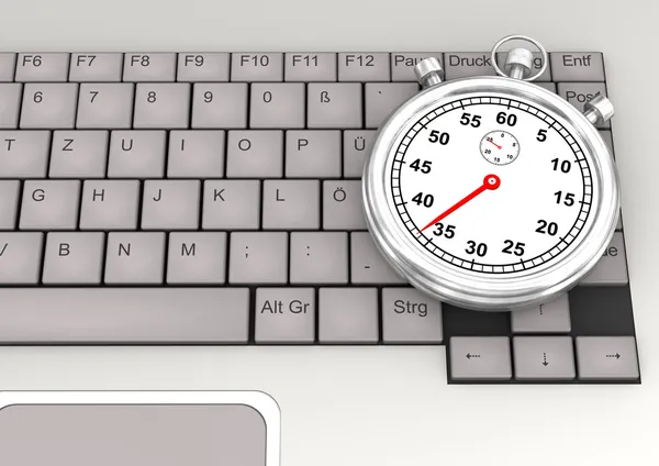 Стоп-часы клавиатуры — стоковое фото