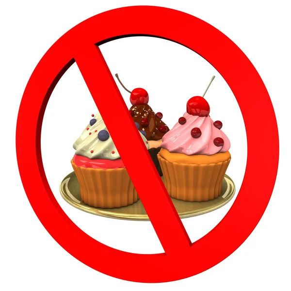 Cupcakes verboten — Stockfoto