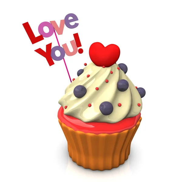Te amo Cupcake —  Fotos de Stock