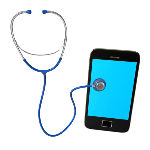 Stethoscope Smartphone — Stock Photo, Image