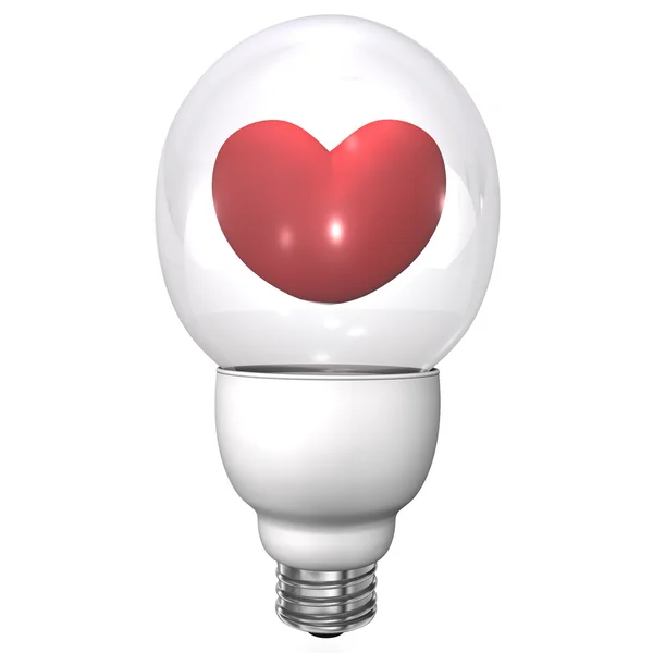 Bulb Heart — Stock Photo, Image