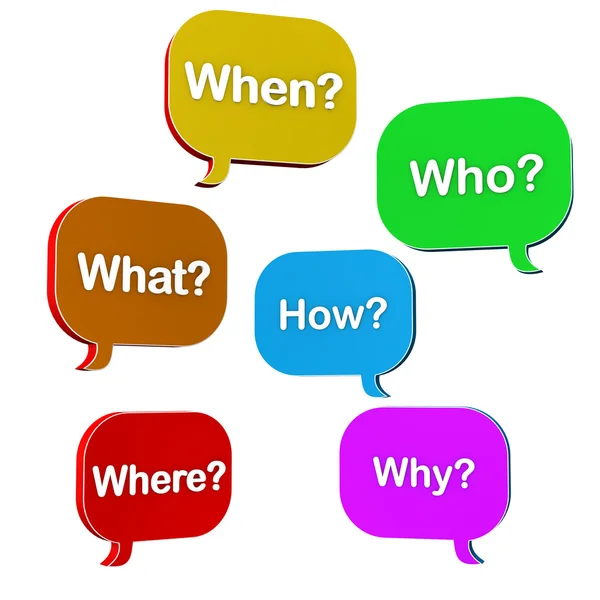 Speech Bubbles Questions — Stock Photo, Image