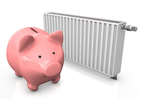 Piggybank radiátor — Stock Fotó