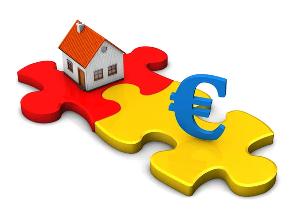 Casa Puzzle Euro — Foto Stock