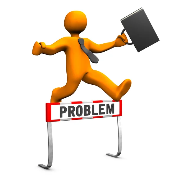 Businessman Steeplechase Problem — Stock Photo, Image