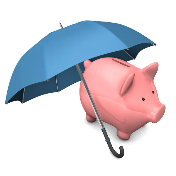 Guarda-chuva Piggy Bank — Fotografia de Stock