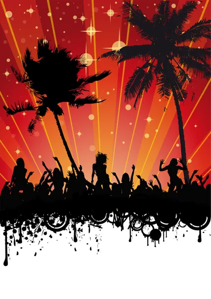 Vacaciones de primavera Beach Party — Vector de stock