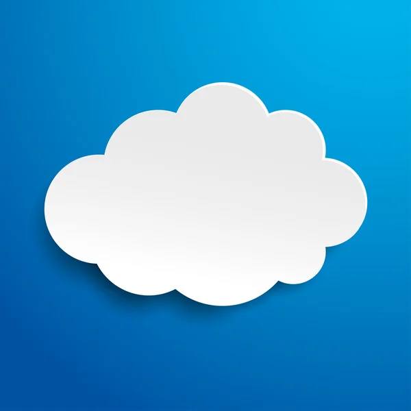Etichetta Cloud Blue Sky — Vettoriale Stock