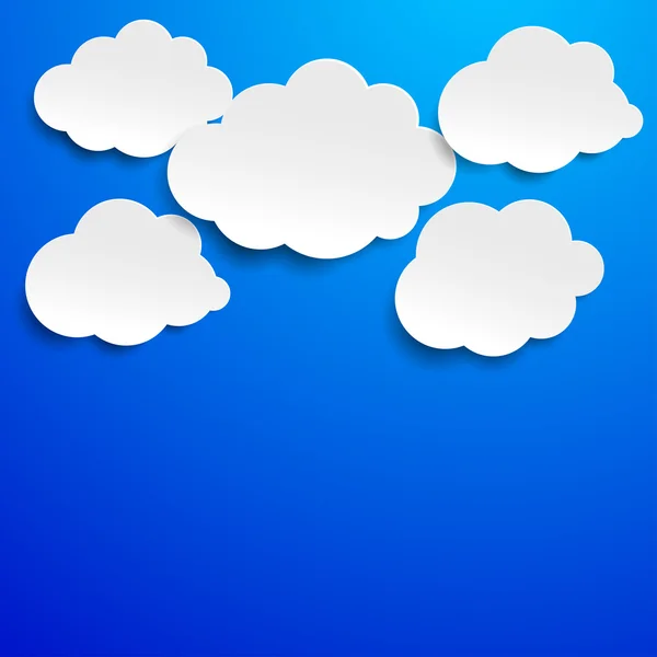 Cloudscape modrá obloha popisek — Stockový vektor