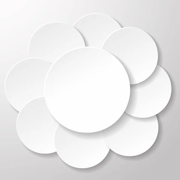 Etykiety papierowe białe koło — Wektor stockowy