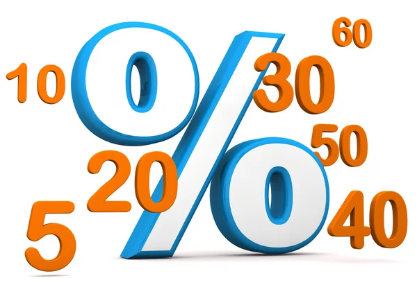 Percentagem com números — Fotografia de Stock