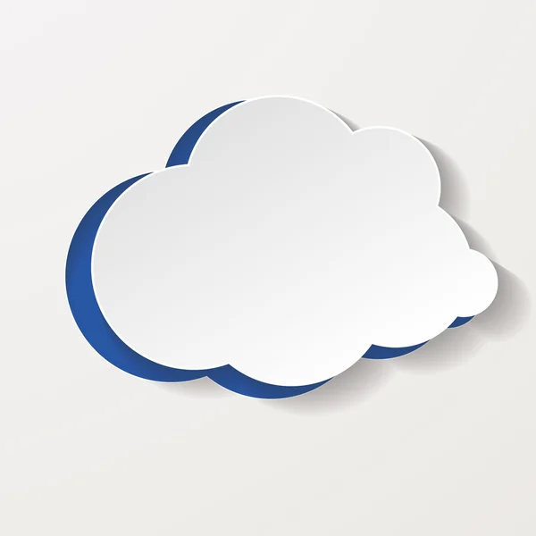 Paper Cloud Hole Label — Stock Vector