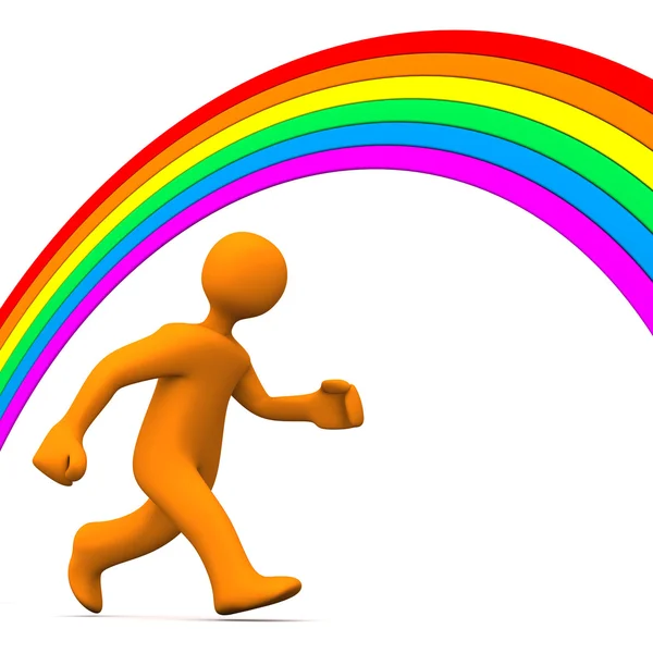 Rainbow springa iväg — Stockfoto
