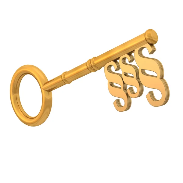 Punkt gyllene nyckel — Stockfoto