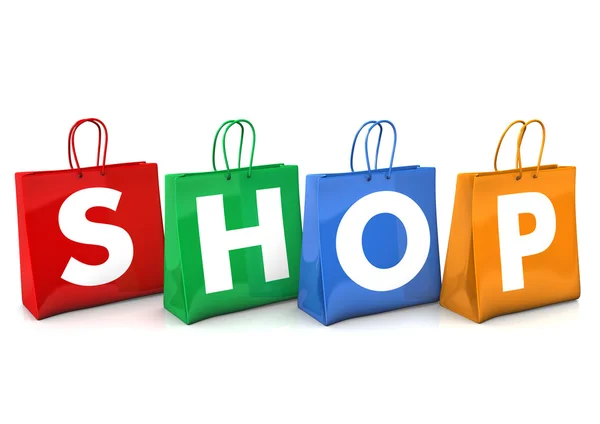 Shopping Bags Shop — Stock Photo, Image