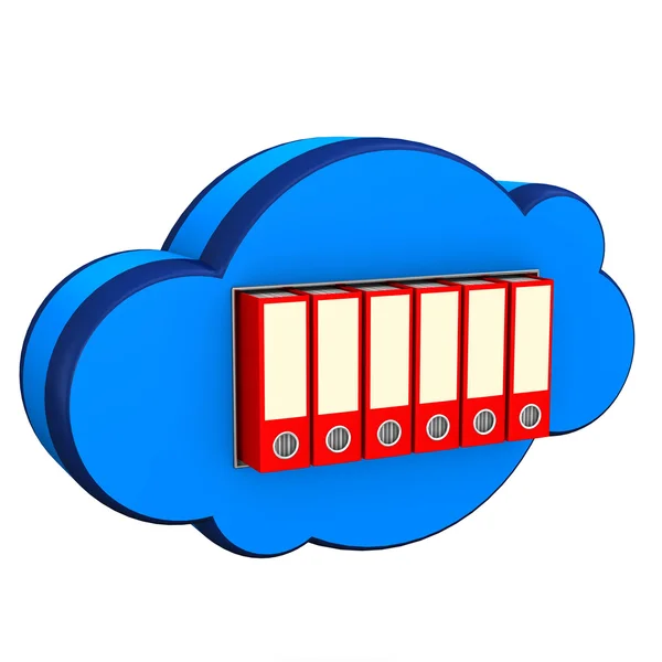 Cloud Red Folders Cabinet — Stock Photo, Image