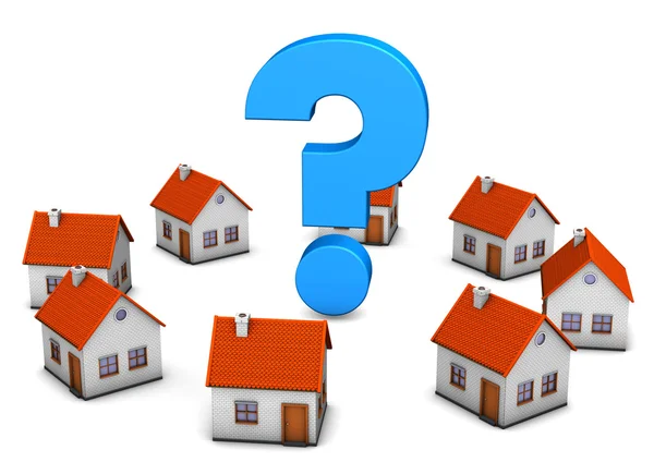 Homes Question Mark — Stock Photo, Image