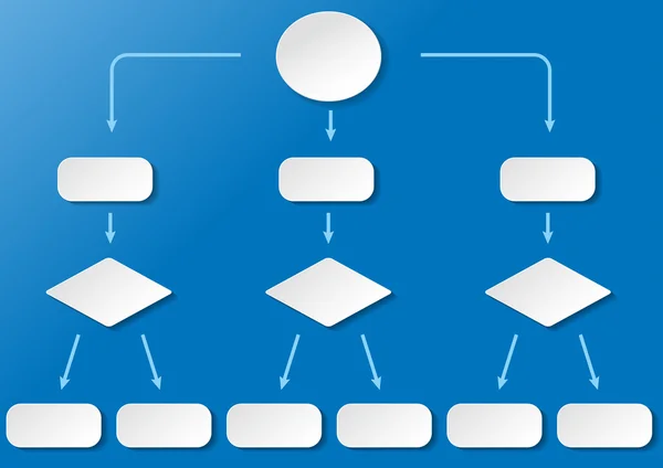 Flussdiagramm breit niebieskie tło — Wektor stockowy