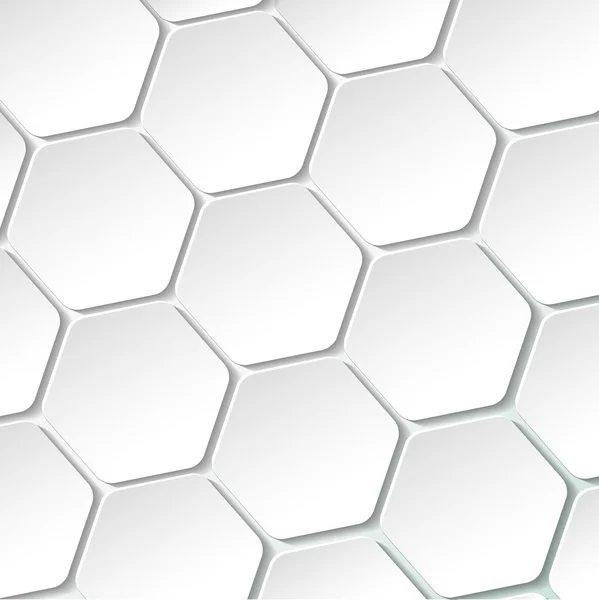 White Paper Hexagon Labels — Stock Vector