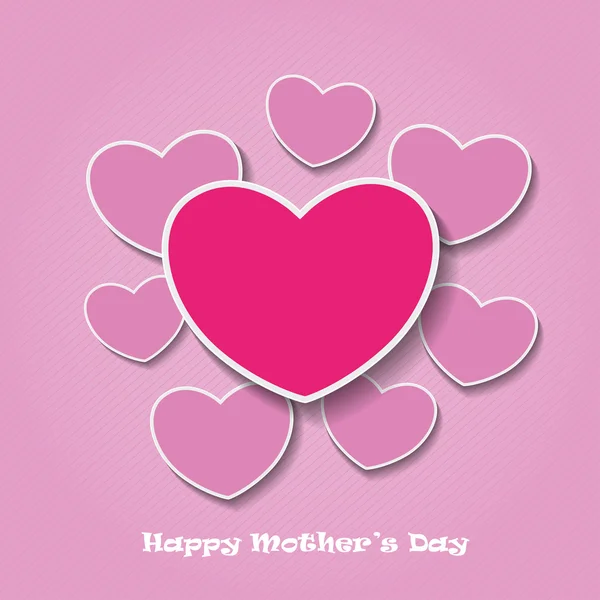 Happy Mothersday Oldpink Heartpapers — Stock Vector