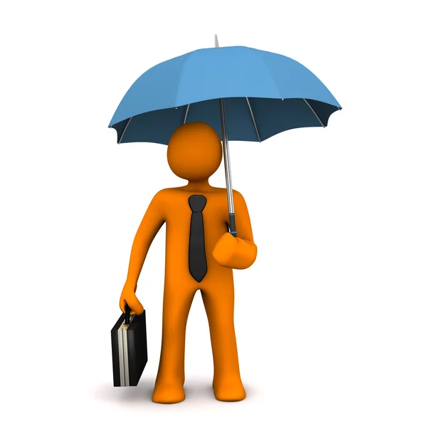 Guarda-chuva de empresário — Fotografia de Stock