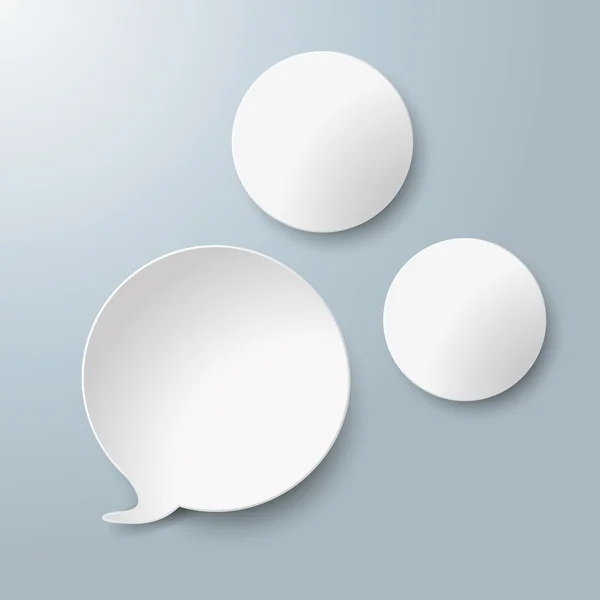 Φούσκα ομιλία λευκό δύο κύκλους — Διανυσματικό Αρχείο