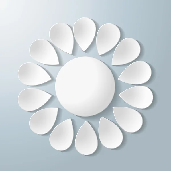 Flor blanca Números coloridos — Archivo Imágenes Vectoriales