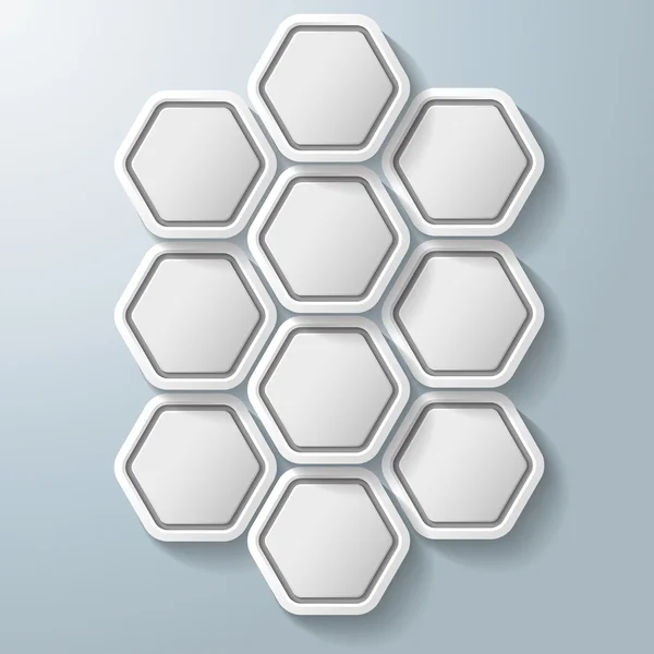 10 options hexagonales — Image vectorielle