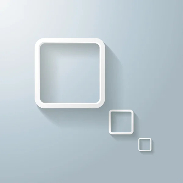 Abstrakt vit rektangel trodde bubble — Stock vektor