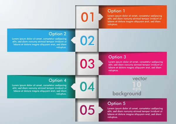 Infographic 5 Squares Background — Stock Vector