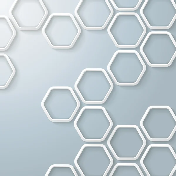 Infographie en nid d'abeille hexagones blancs — Image vectorielle