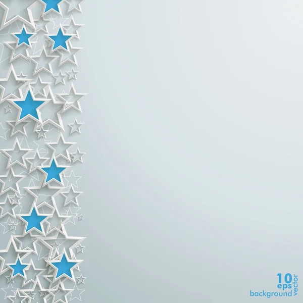 Blue and White Stars Christmas Design — Stock Vector