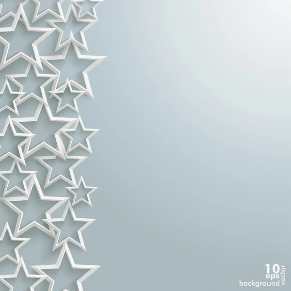 Estrellas blancas Fondo gris — Vector de stock