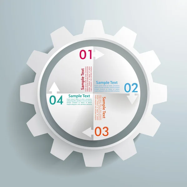 Options du cycle 4 du gros engrenage — Image vectorielle