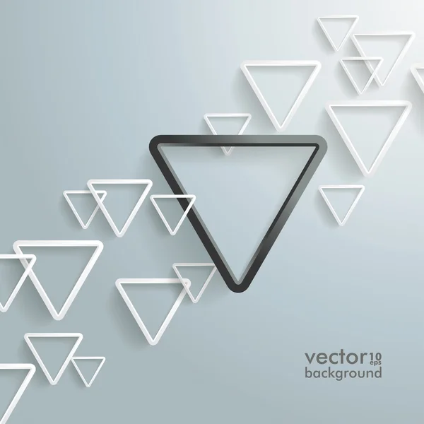 White Black Triangle Background — Stock Vector