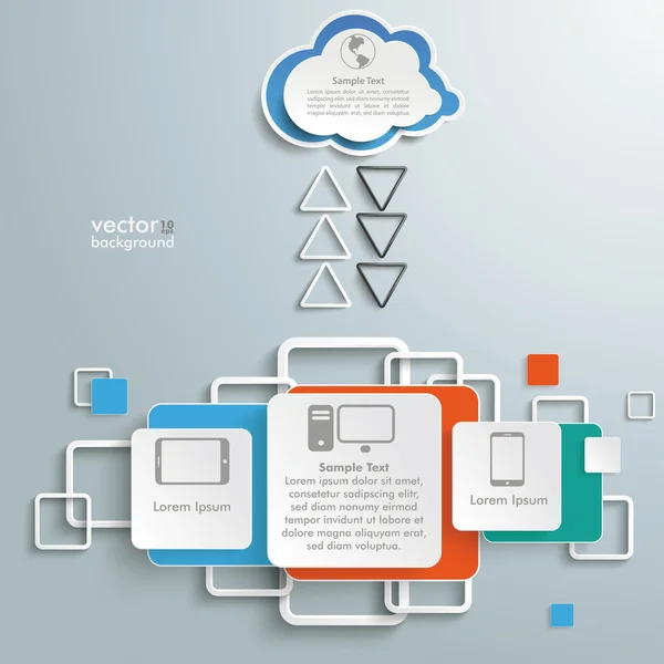 Communication informatique en nuage — Image vectorielle