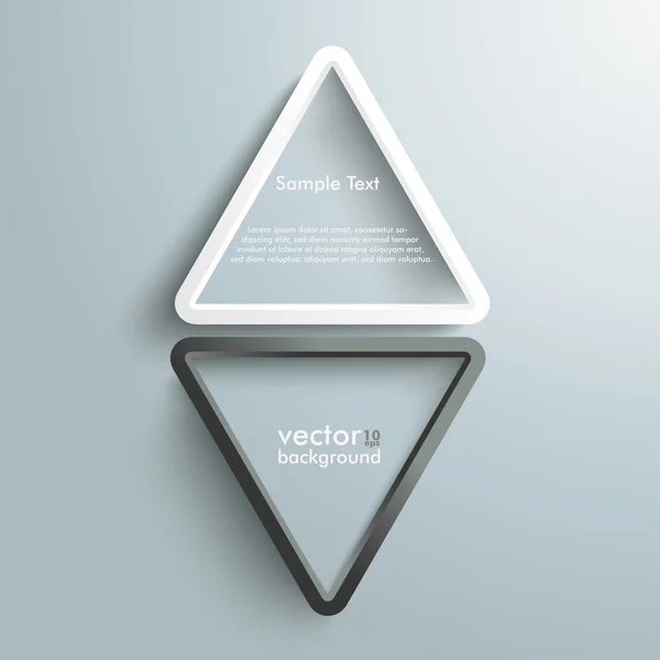 Weiße und schwarze Dreiecke Aufzug-Infografik — Stockvektor