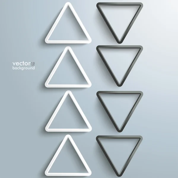 Поток чёрных и белых треугольников — стоковый вектор